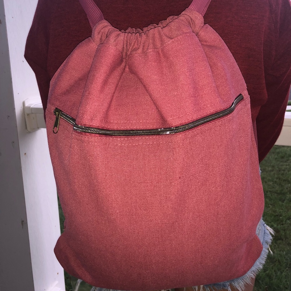 Nylon drawstring durable backpack